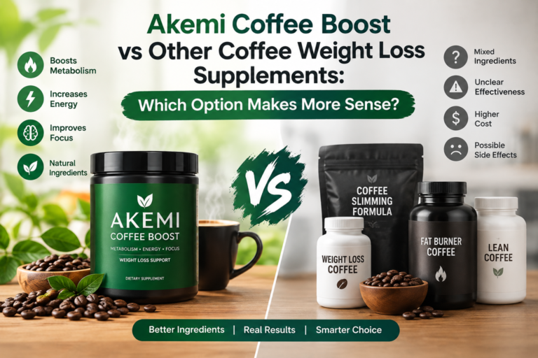Akemi Coffee Boost vs other coffee weight loss supplements comparison