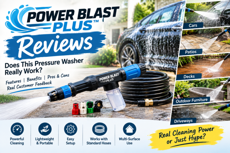Power Blast Plus reviews and pressure washer cleaning tool