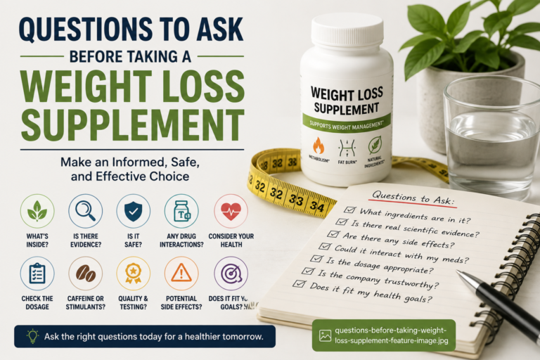 Questions to ask before taking a weight loss supplement